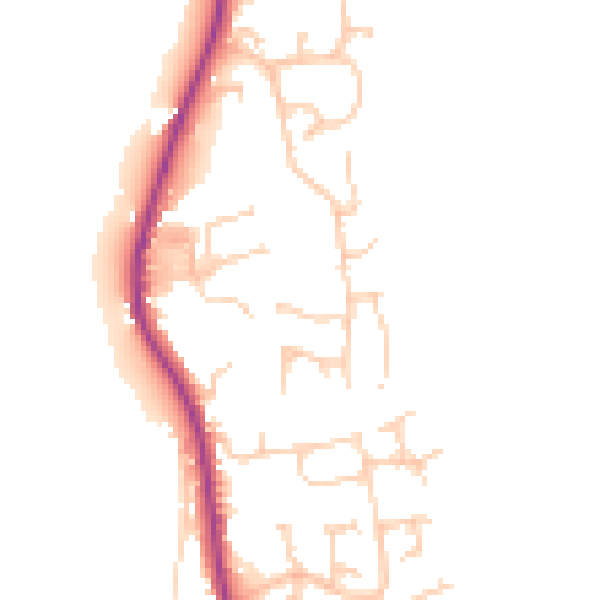 Daytime road noise heatmap for BB4 8DQ