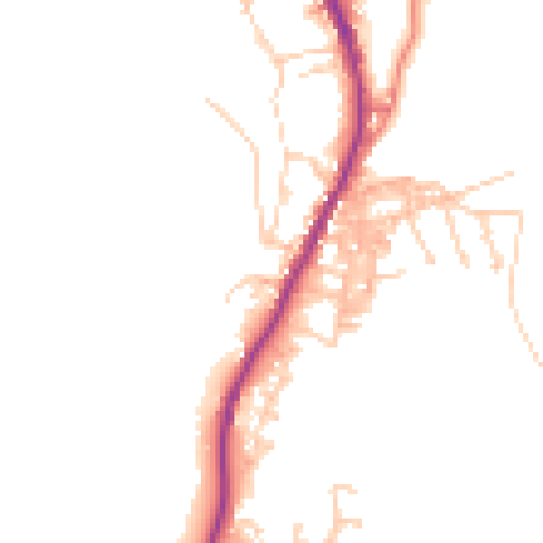 Daytime road noise heatmap for BB4 8DS
