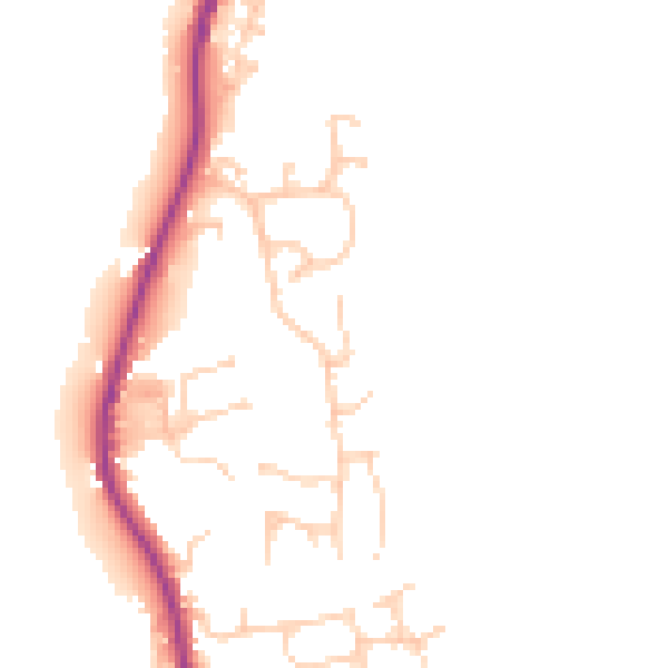 Daytime road noise heatmap for BB4 8DU