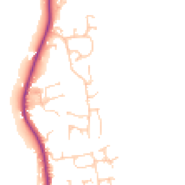 Daytime road noise heatmap for BB4 8DX