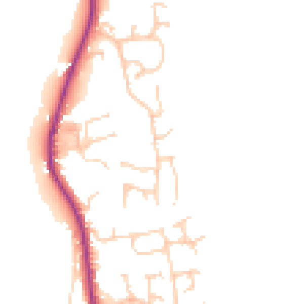 Daytime road noise heatmap for BB4 8ED