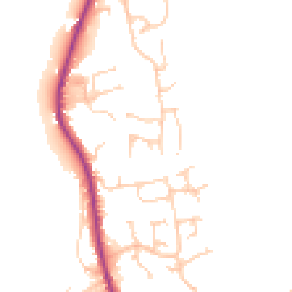 Daytime road noise heatmap for BB4 8ER