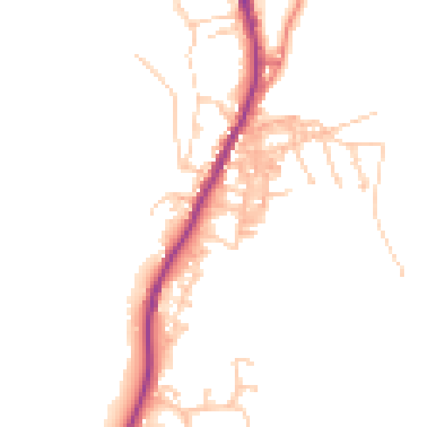 Daytime road noise heatmap for BB4 8FQ