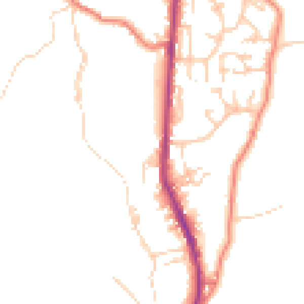 Daytime road noise heatmap for BB4 8FR