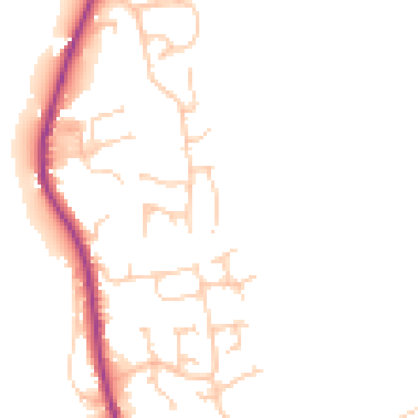 Daytime road noise heatmap for BB4 8FT