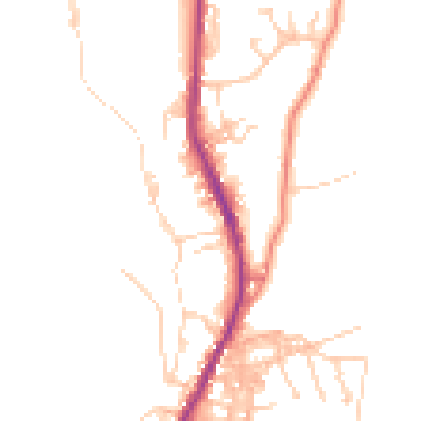 Daytime road noise heatmap for BB4 8FX