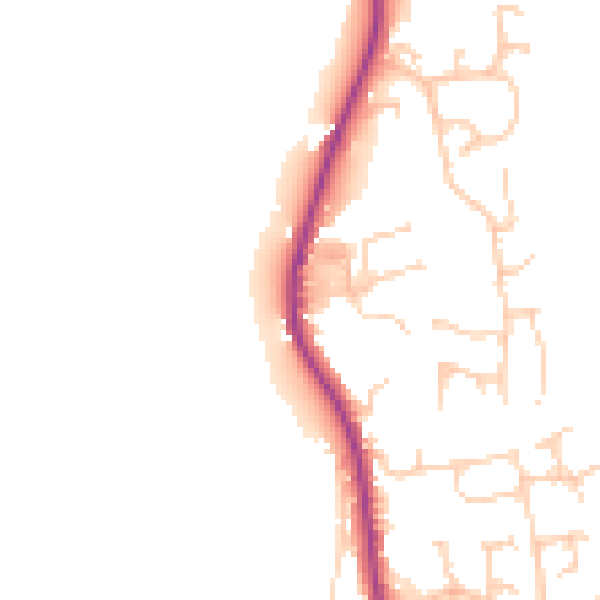 Daytime road noise heatmap for BB4 8LA