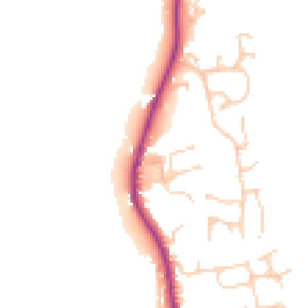 Daytime road noise heatmap for BB4 8LJ