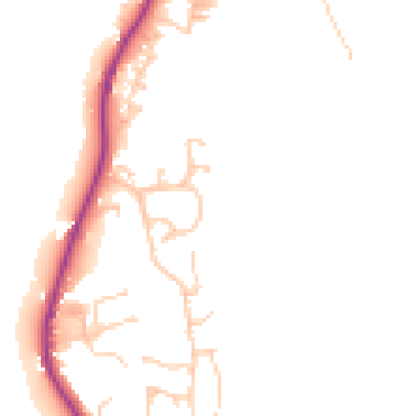 Daytime road noise heatmap for BB4 8PR
