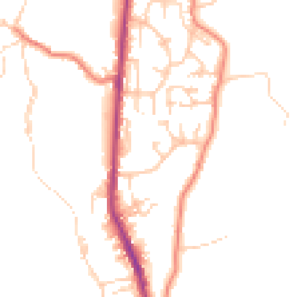 Daytime road noise heatmap for BB4 8PU