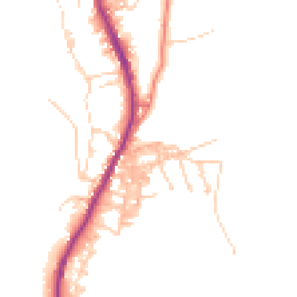 Daytime road noise heatmap for BB4 8PW