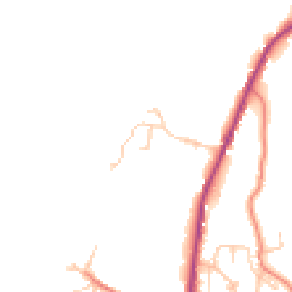 Daytime road noise heatmap for BB4 8QA