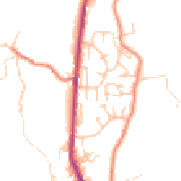 Daytime road noise heatmap for BB4 8QH