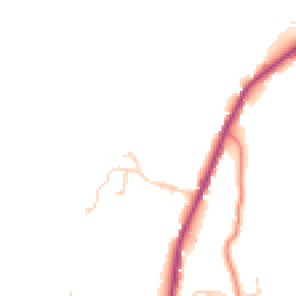 Daytime road noise heatmap for BB4 8QT