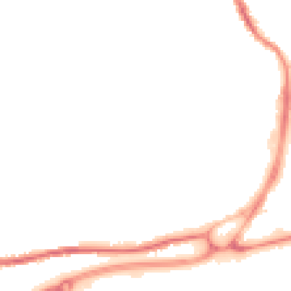 Night-time road noise heatmap for BB4 8ST