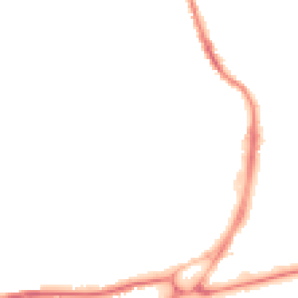 Night-time road noise heatmap for BB4 8SU