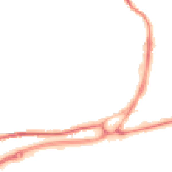 Night-time road noise heatmap for BB4 8SW