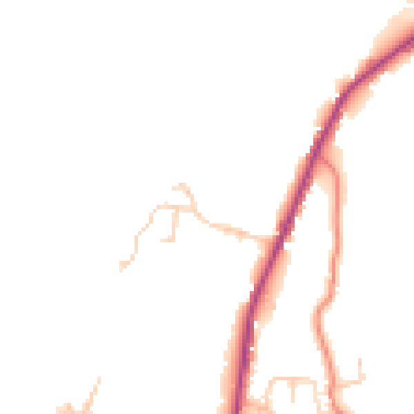 Daytime road noise heatmap for BB4 8TP