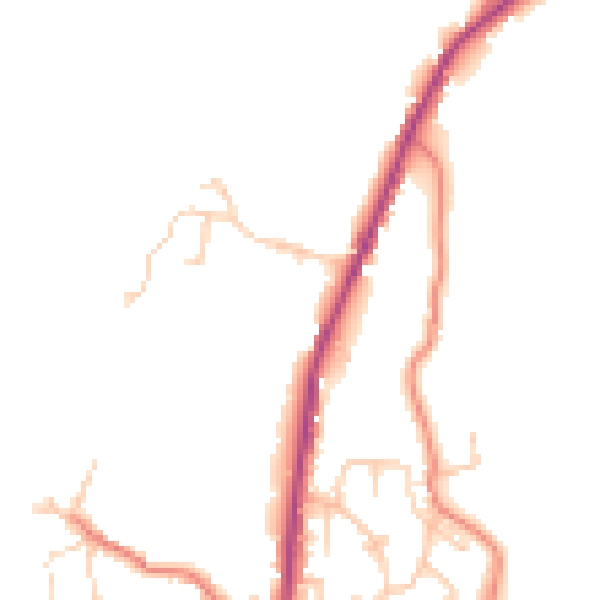 Daytime road noise heatmap for BB4 8TQ