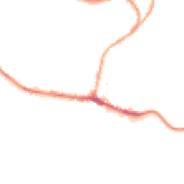 Night-time road noise heatmap for BB4 9AB