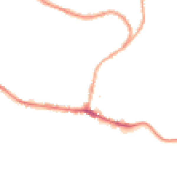 Night-time road noise heatmap for BB4 9AE