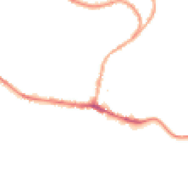 Night-time road noise heatmap for BB4 9AF