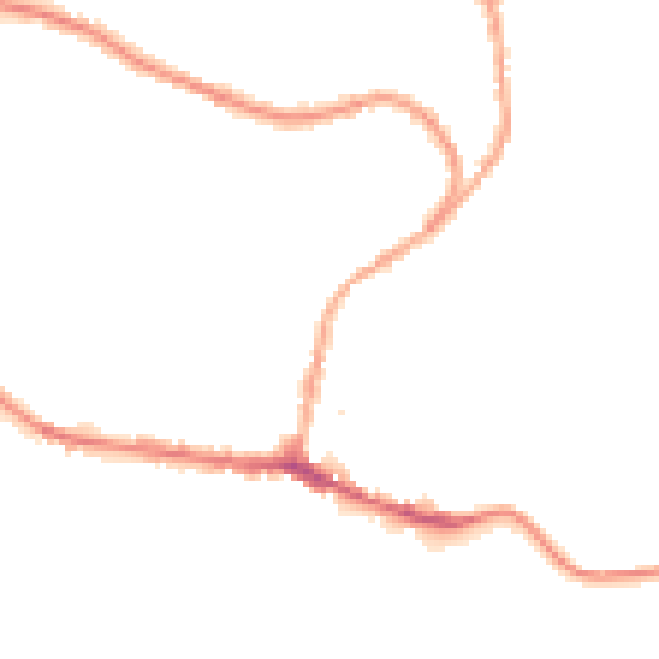 Night-time road noise heatmap for BB4 9DB