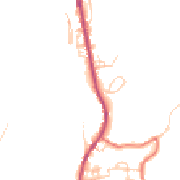Daytime road noise heatmap for BB4 9DE