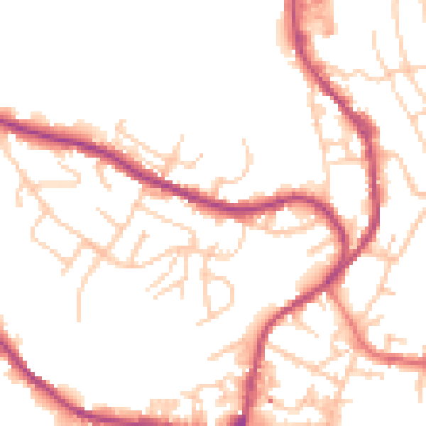 Daytime road noise heatmap for BB4 9ER