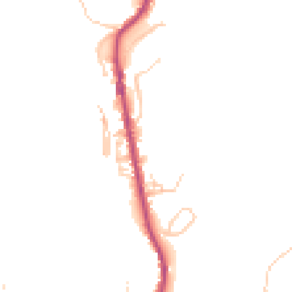 Daytime road noise heatmap for BB4 9LZ