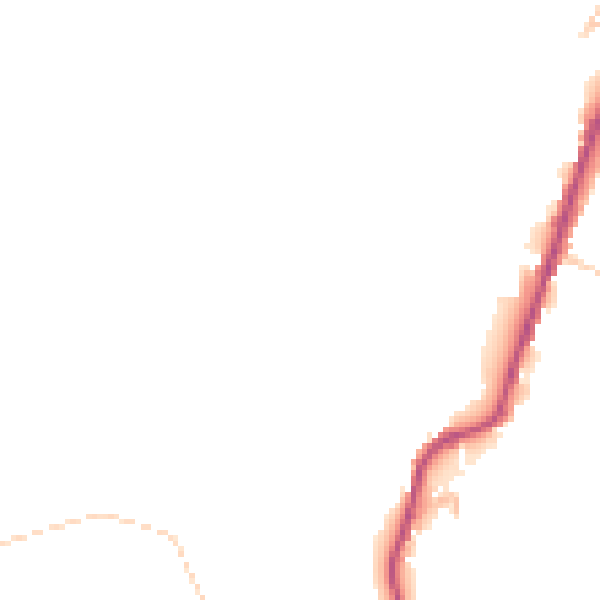 Daytime road noise heatmap for BB4 9NF