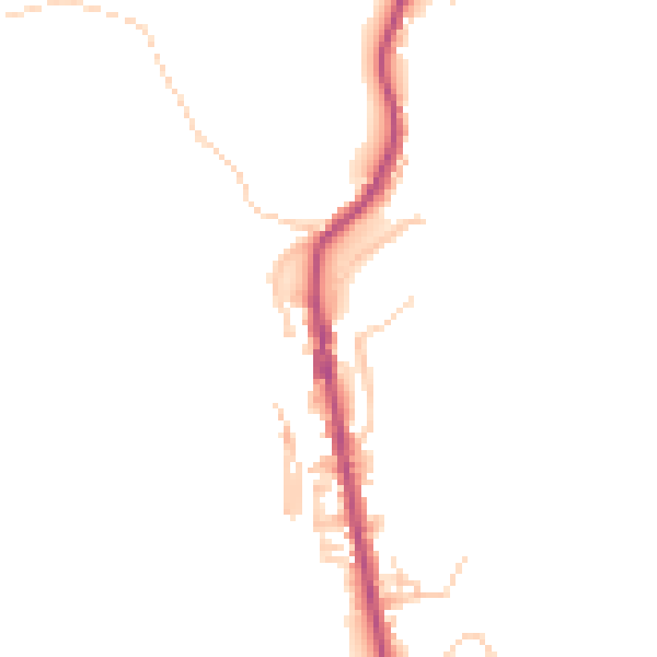 Daytime road noise heatmap for BB4 9PE
