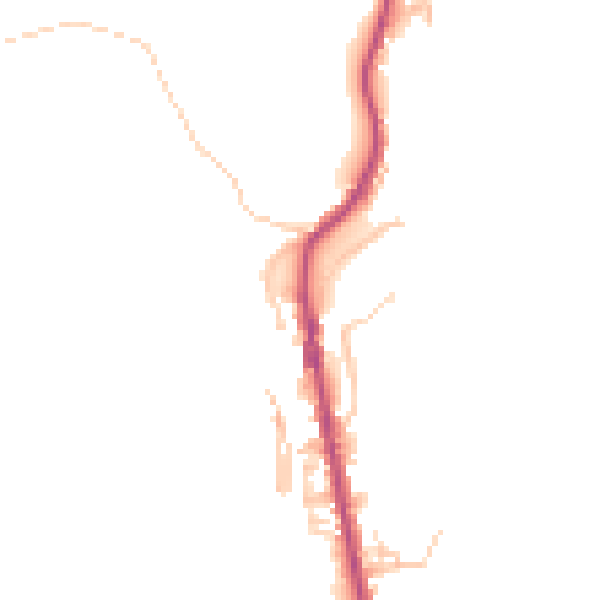Daytime road noise heatmap for BB4 9PF
