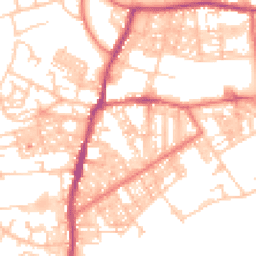 Daytime road noise heatmap for BB6 7AE