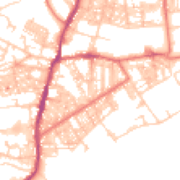 Daytime road noise heatmap for BB6 7AH