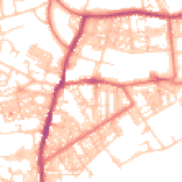 Daytime road noise heatmap for BB6 7AZ
