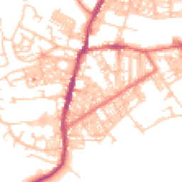 Daytime road noise heatmap for BB6 7DJ