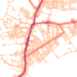 Daytime road noise heatmap for BB6 7DP
