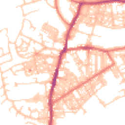 Daytime road noise heatmap for BB6 7DQ
