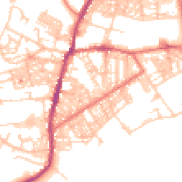 Daytime road noise heatmap for BB6 7DR