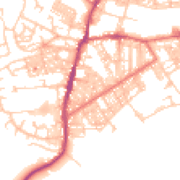 Daytime road noise heatmap for BB6 7DT
