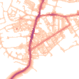 Daytime road noise heatmap for BB6 7DU