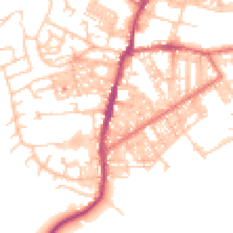 Daytime road noise heatmap for BB6 7DY