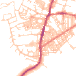 Daytime road noise heatmap for BB6 7EA