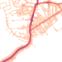 Daytime road noise heatmap for BB6 7EB