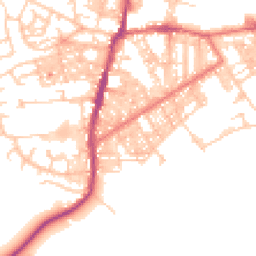 Daytime road noise heatmap for BB6 7ED