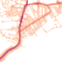 Daytime road noise heatmap for BB6 7EX