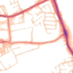 Daytime road noise heatmap for BB6 7FZ