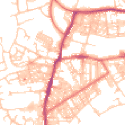 Daytime road noise heatmap for BB6 7HG
