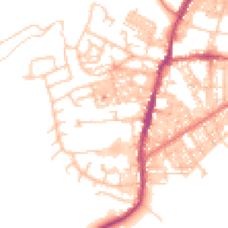 Daytime road noise heatmap for BB6 7JA